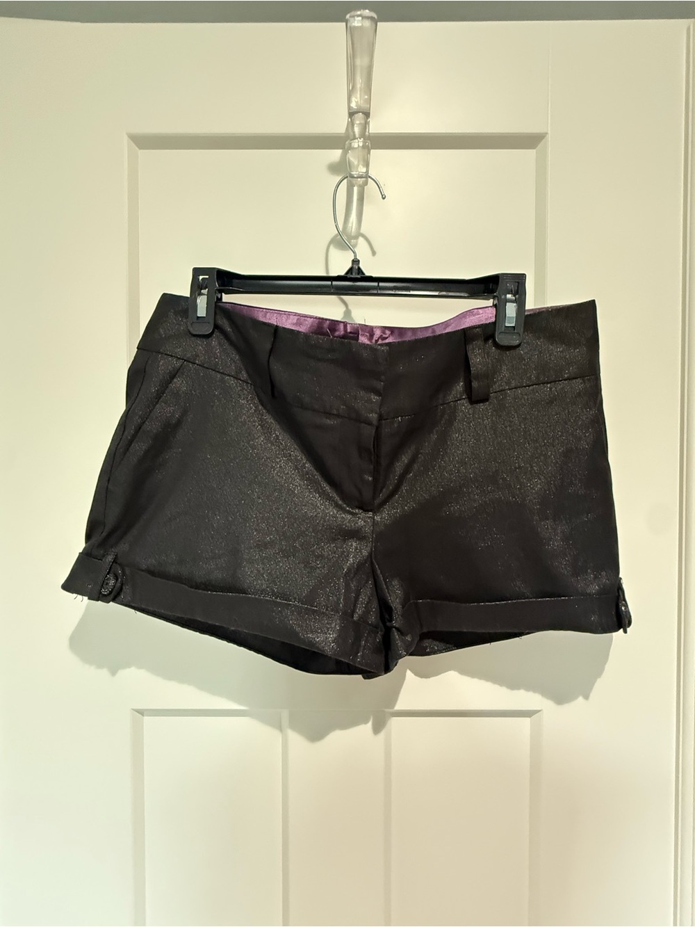 Style that Works by Vanity black shimmer dress shorts size 9